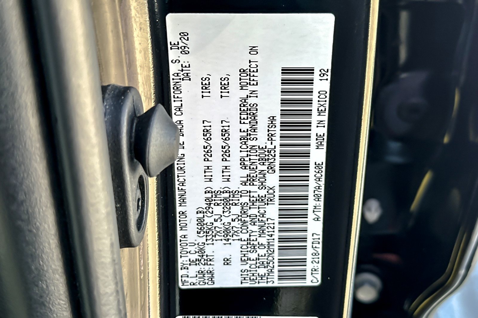 Certified Used 2021 MIDNIGHT BLACK Toyota TRD Sport image 25