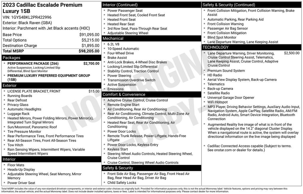 Certified Used 2023 Black Cadillac Premium Luxury image 28