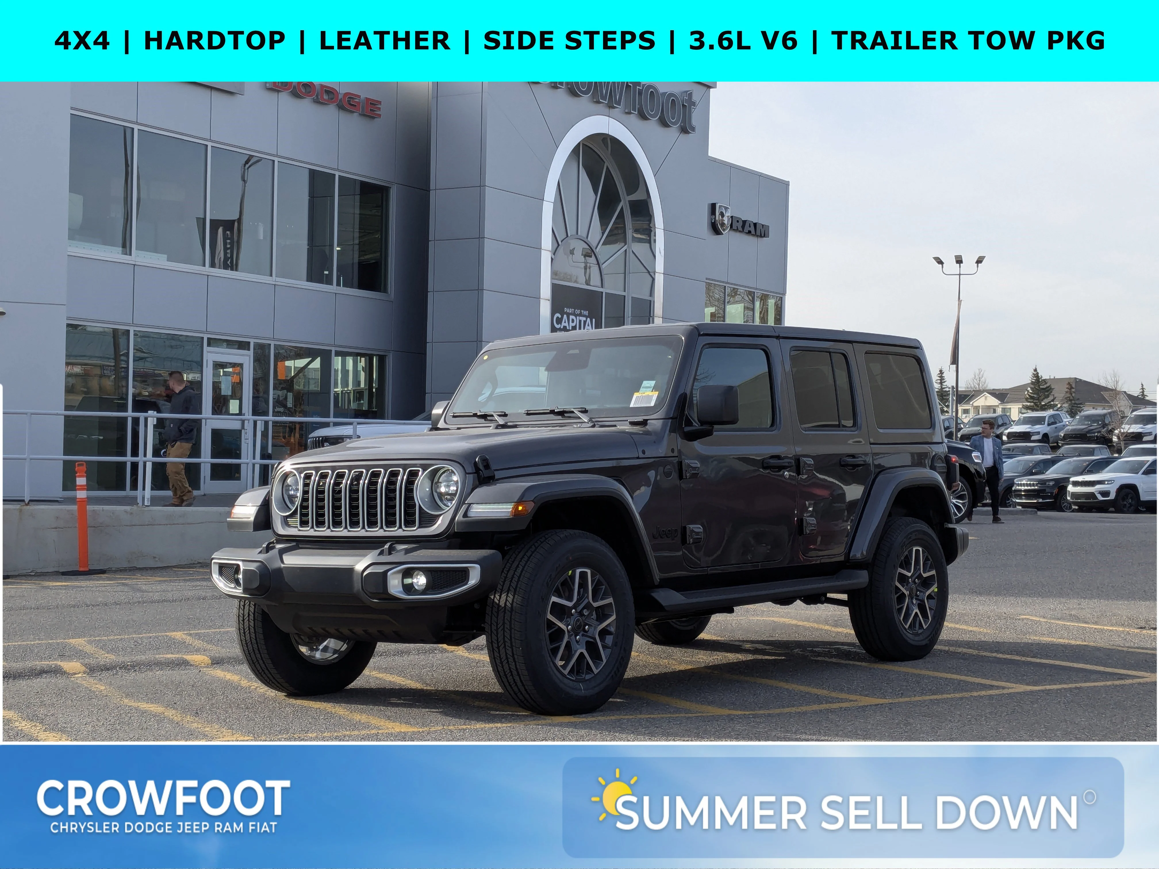New 2026 Grey Jeep Sahara - - McKinley Leather - Body-Color Top - Alpine Audio - Technology Group - Remote Start & tons image 1