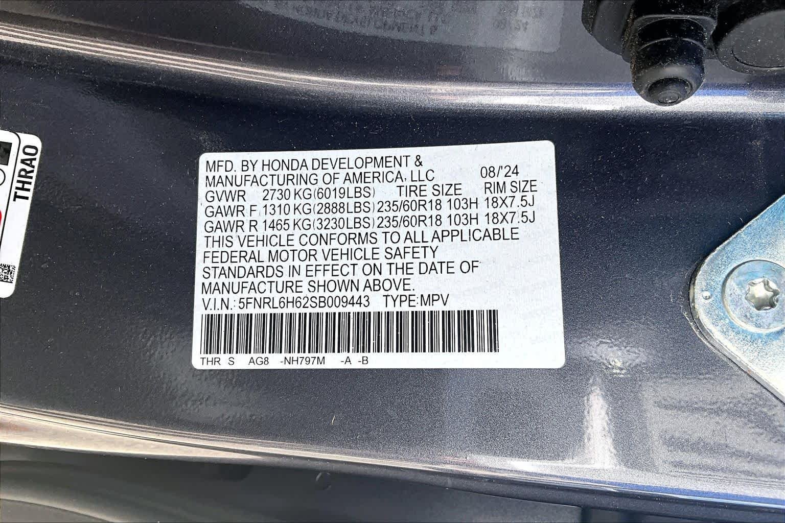 Used 2025 Modern Steel Metallic Honda EX-L image 33