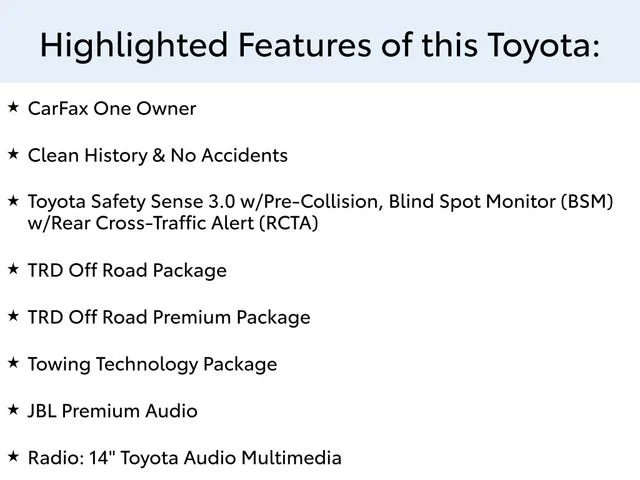 Used 2024 White Toyota TRD Off-Road image 2