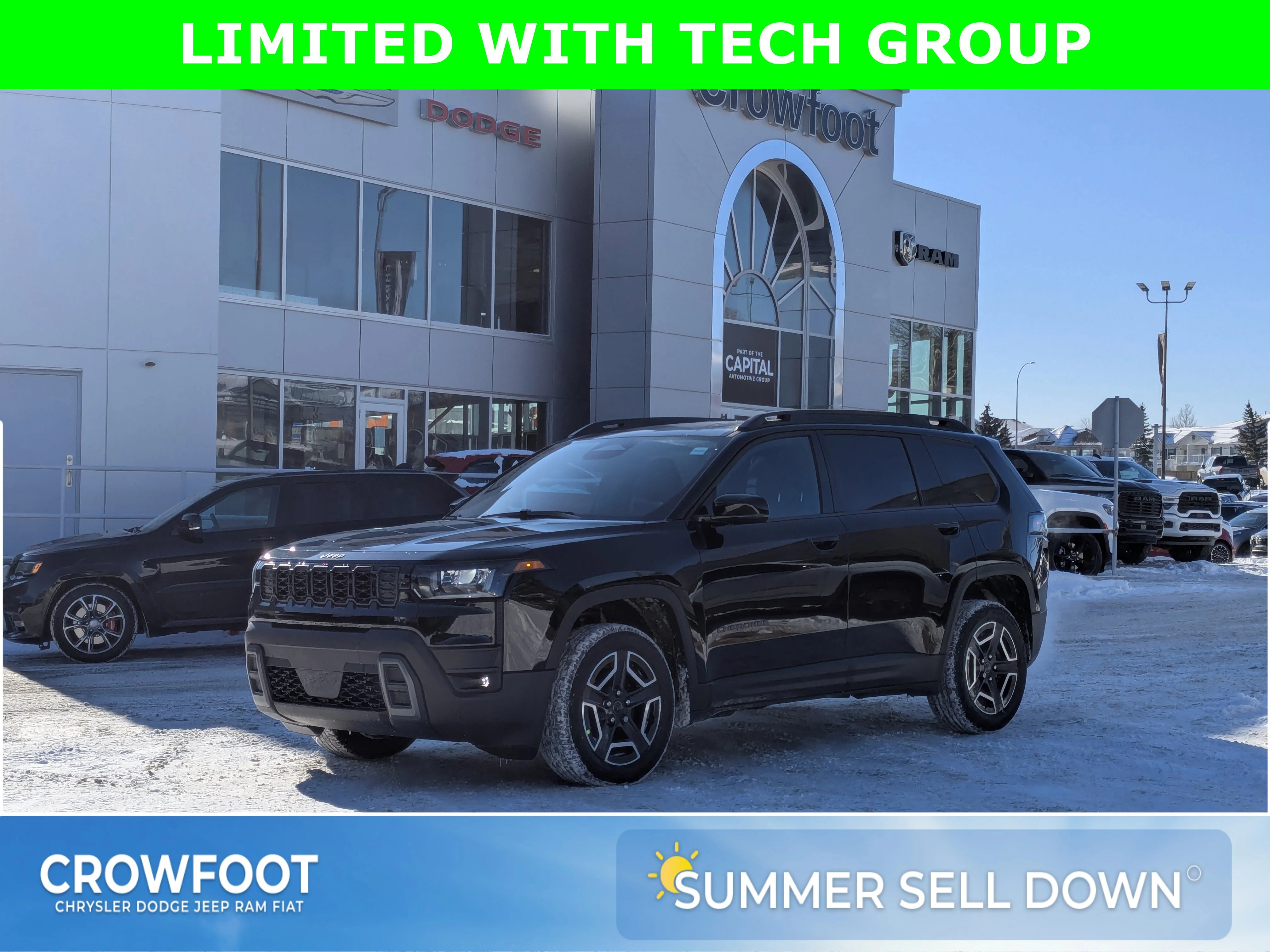 New 2026 Black Jeep Limited - - 1.6L Hybrid - Tech Group - Navigation - 9 Speakers - Hands-free Liftgate & More image 1