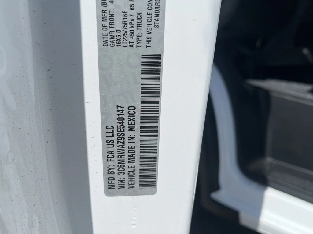 New 2025 Bright White Clear-Coat Exterior Paint RAM Tradesman image 30