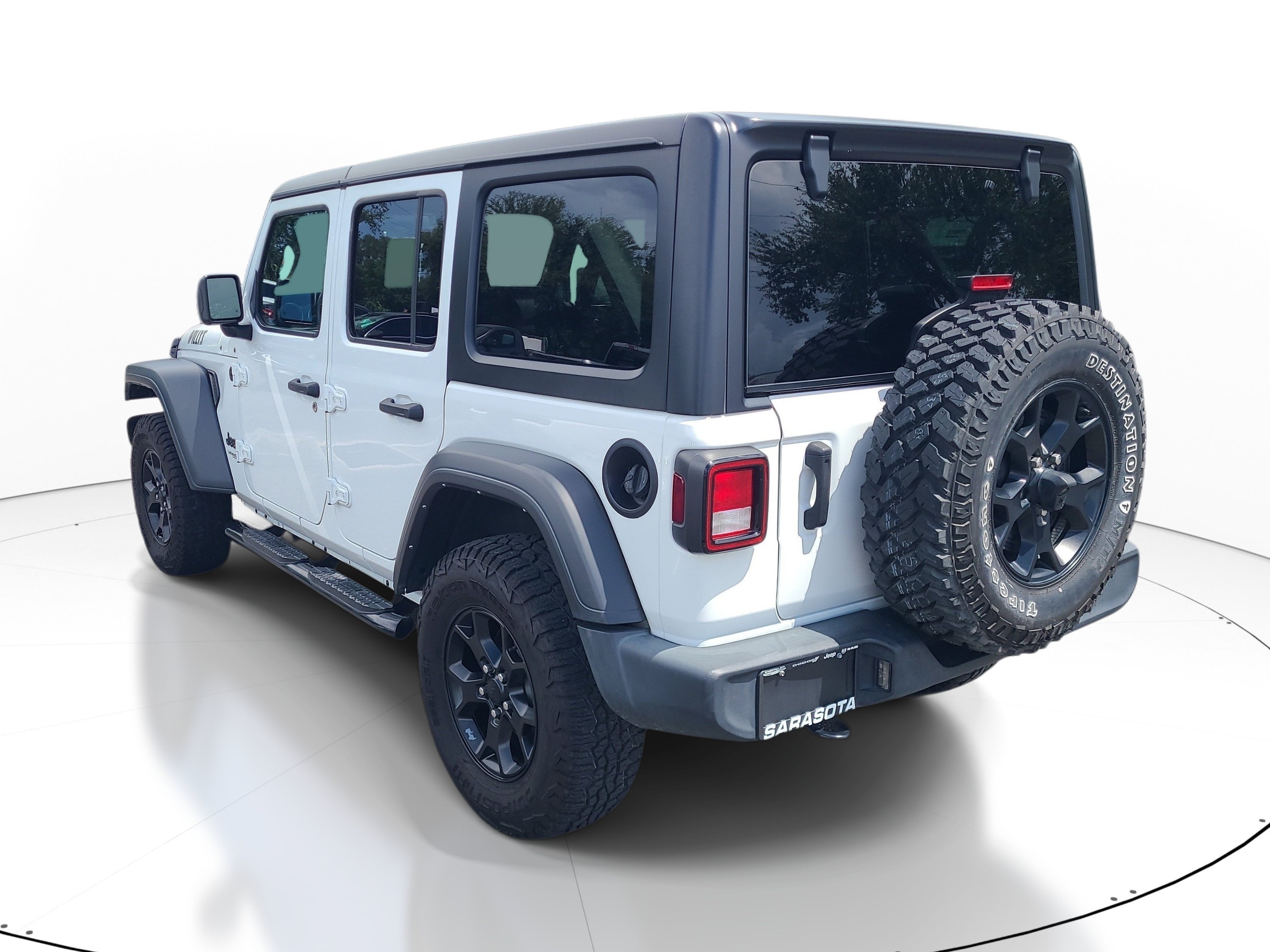 Used 2021 Bright White Clearcoat Jeep Unlimited Willys image 4