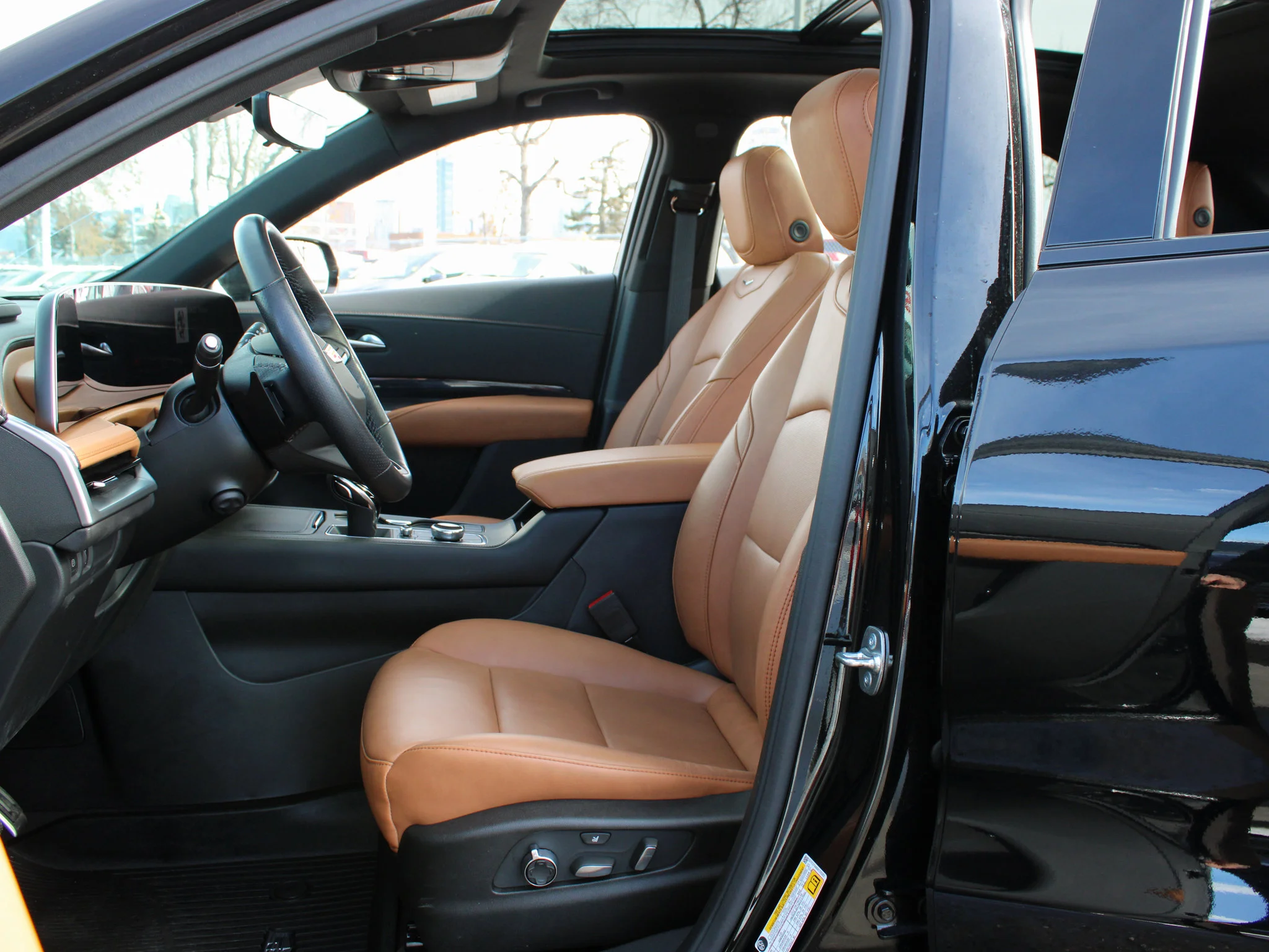 Certified Used 2024 Black Cadillac AWD Sport * 3M PPF | Winter Tires | Adaptive Cruise | Brown Leather | Head-Up Display image 3