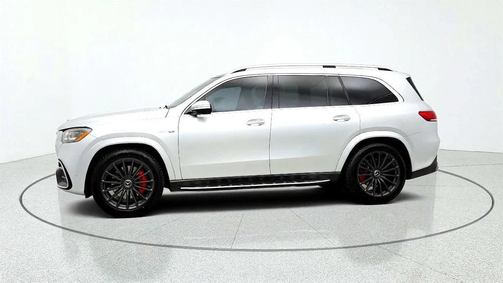 Used 2021 Iridium Silver Metallic Mercedes-Benz AMG® GLS 63 4MATIC+ SUV w/ Carbon Fiber Trim & Captain