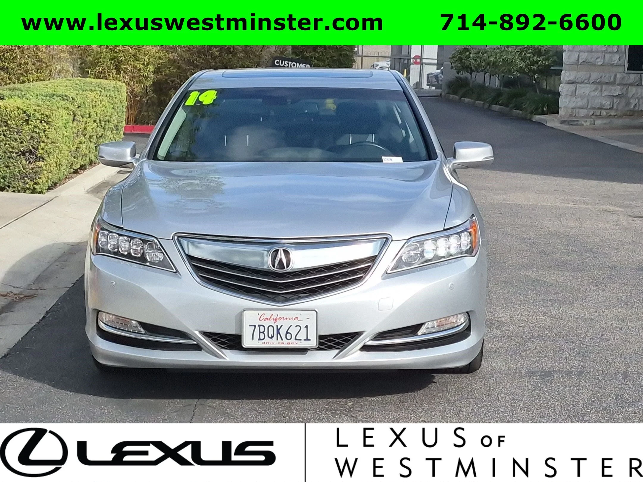 Used 2014 Acura RLX Advance Package with VIN JH4KC1F98EC003292 for sale in Westminster, CA