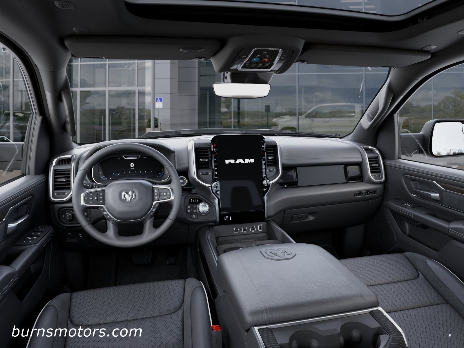 New 2026 Bright White Clear-Coat Exterior Paint Ram Laramie Night Edition image 14