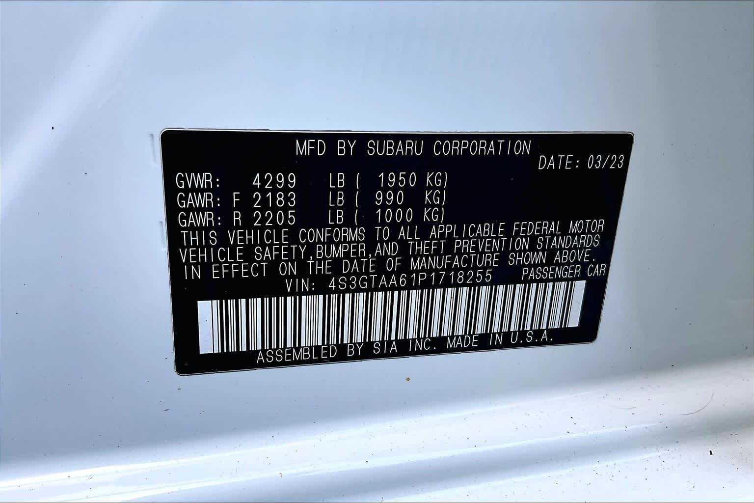 Used 2023 Crystal White Pearl Subaru  image 36