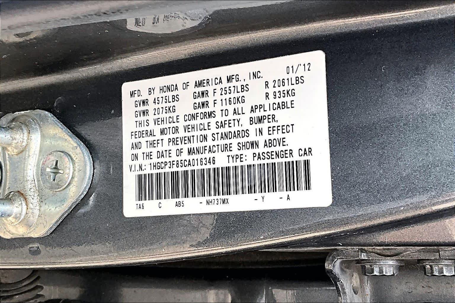 Used 2012 Alabaster Silver Metallic Honda EX-L image 31
