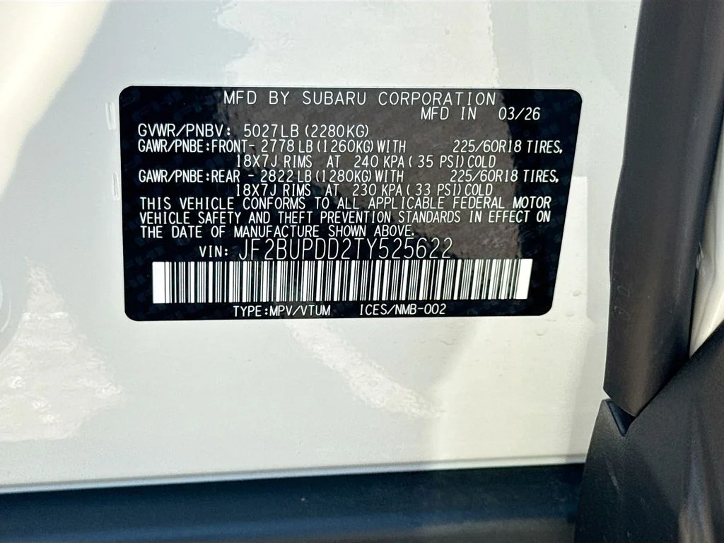 New 2026 CRYSTAL WHITE PEARL Subaru Limited image 42