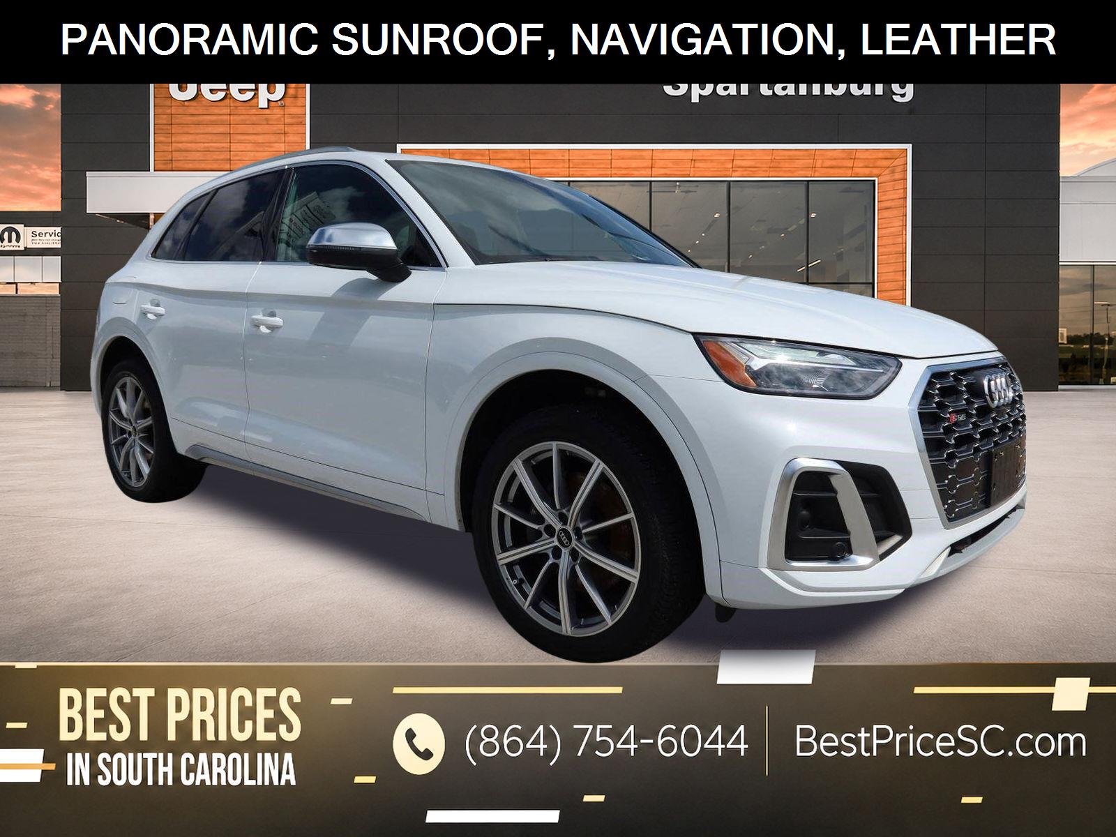 Used 2021 Glacier White Metallic Audi Premium Plus image 1