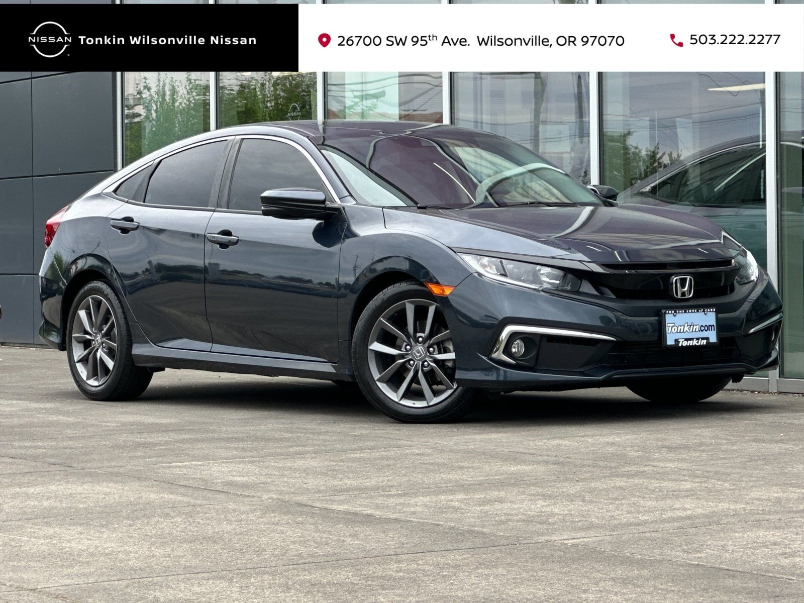 Used 2020 Aegean Blue Metallic Honda EX image 1