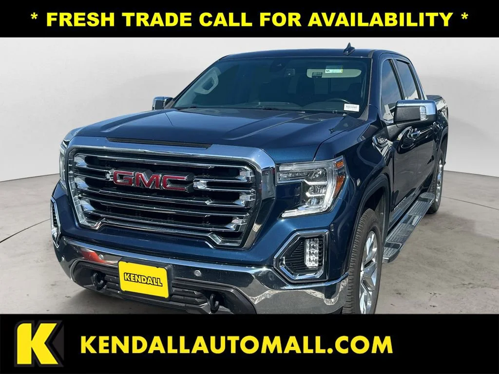 Used 2019 PACIFIC BLUE METALLIC GMC SLT image 1