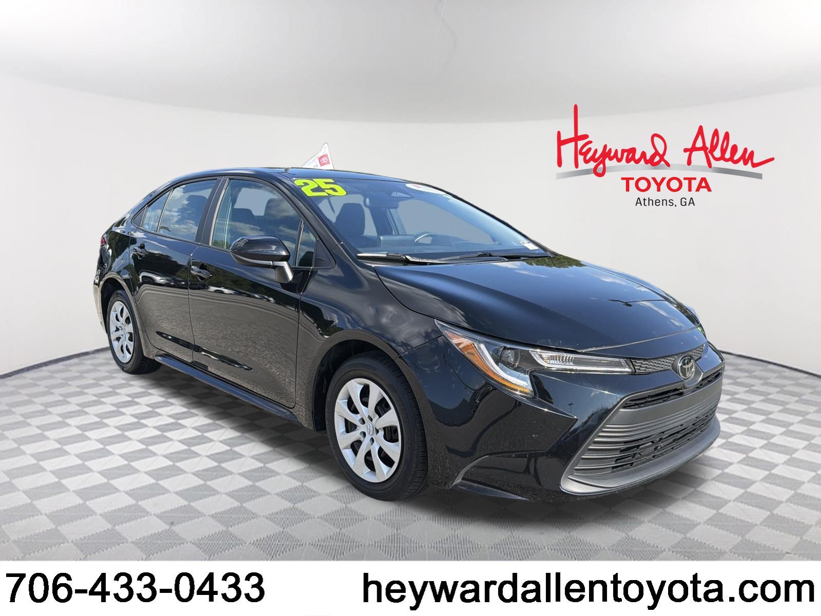 Certified Used 2025 Midnight Black Metallic Toyota LE image 1