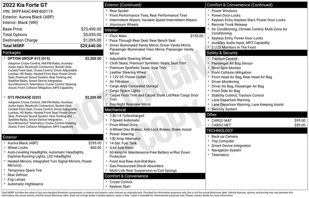 Used 2022 Black Kia GT image 6