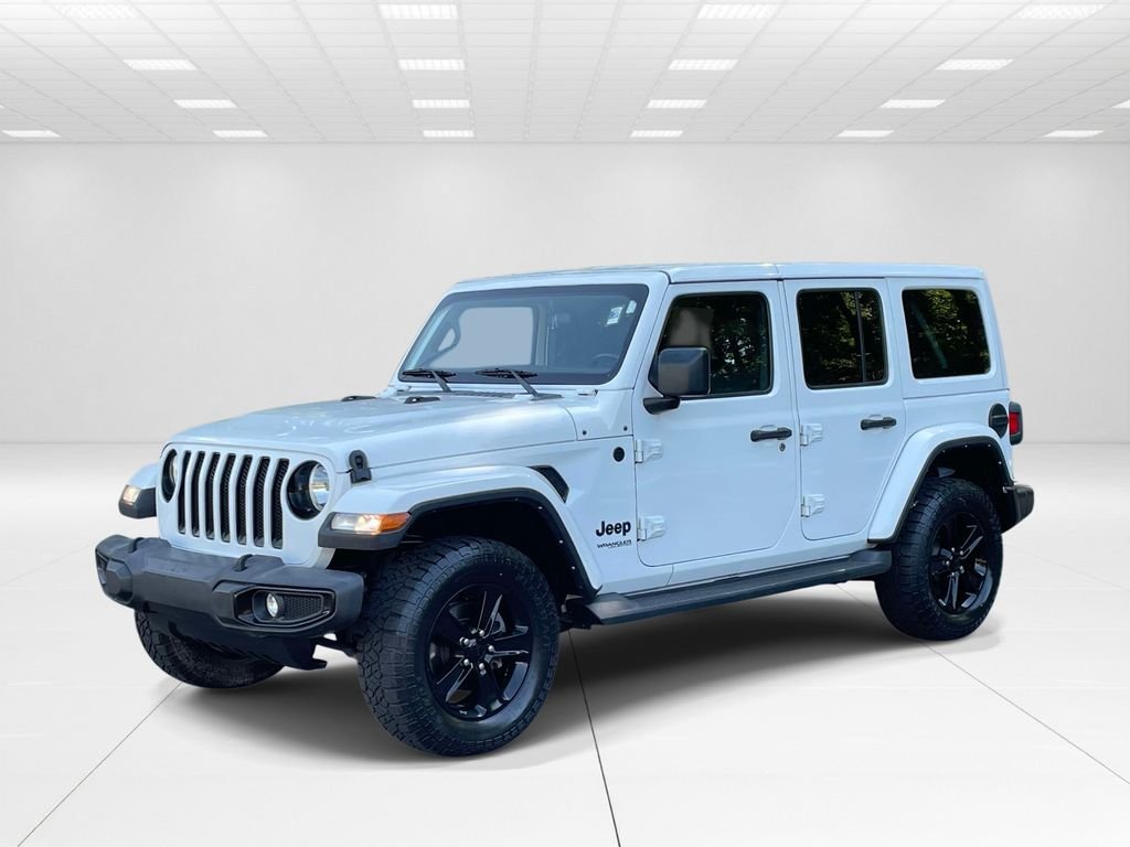 Used 2021 White Jeep Unlimited Sahara Altitude image 3