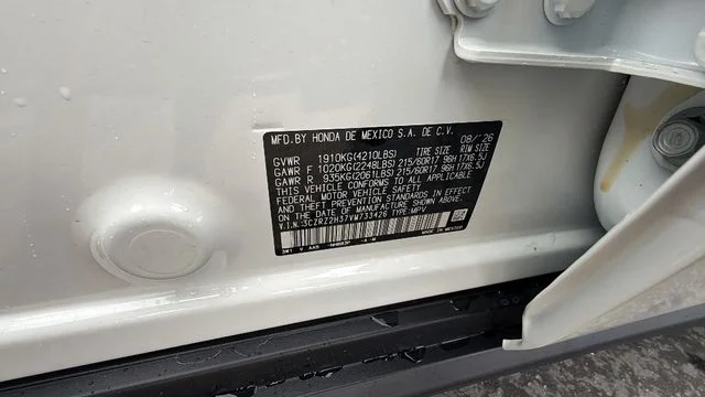 New 2027 Platinum White Pearl Honda LX image 33