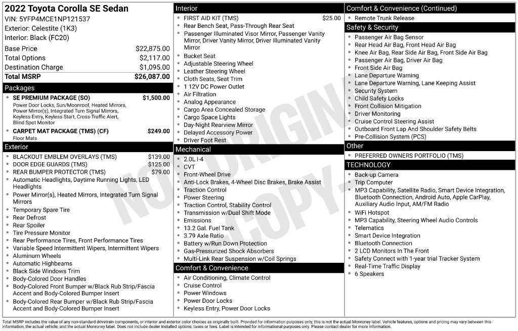 Used 2022  Toyota SE image 6