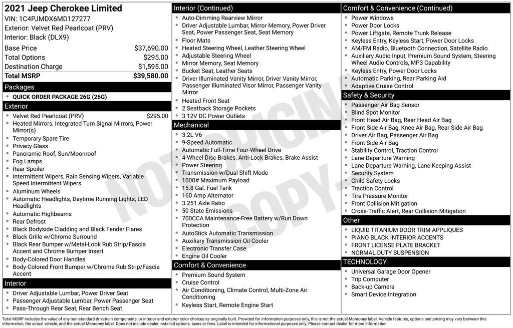 Used 2021 Red Jeep Limited image 34