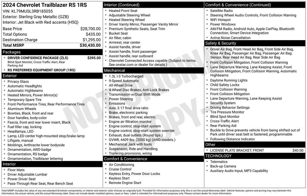 Certified Used 2024 Sterling Gray Metallic Chevrolet RS image 33