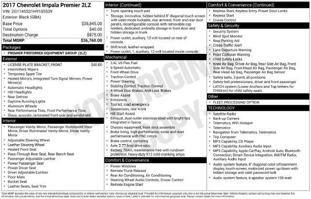 Used 2017 Black Chevrolet Premier image 3