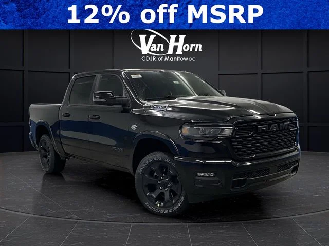 New 2026 Diamond Black Crystal Pearl-Coat Exterior Paint RAM Big Horn/Lone Star image 1