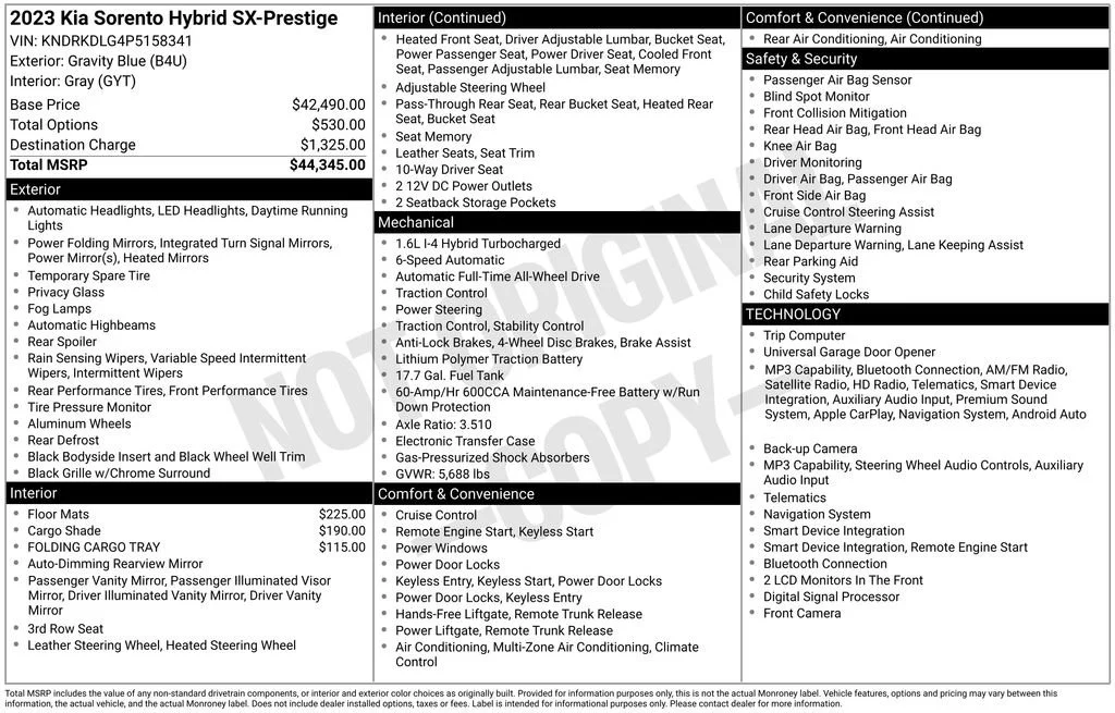Used 2023 Gravity Blue Kia SX Prestige image 13