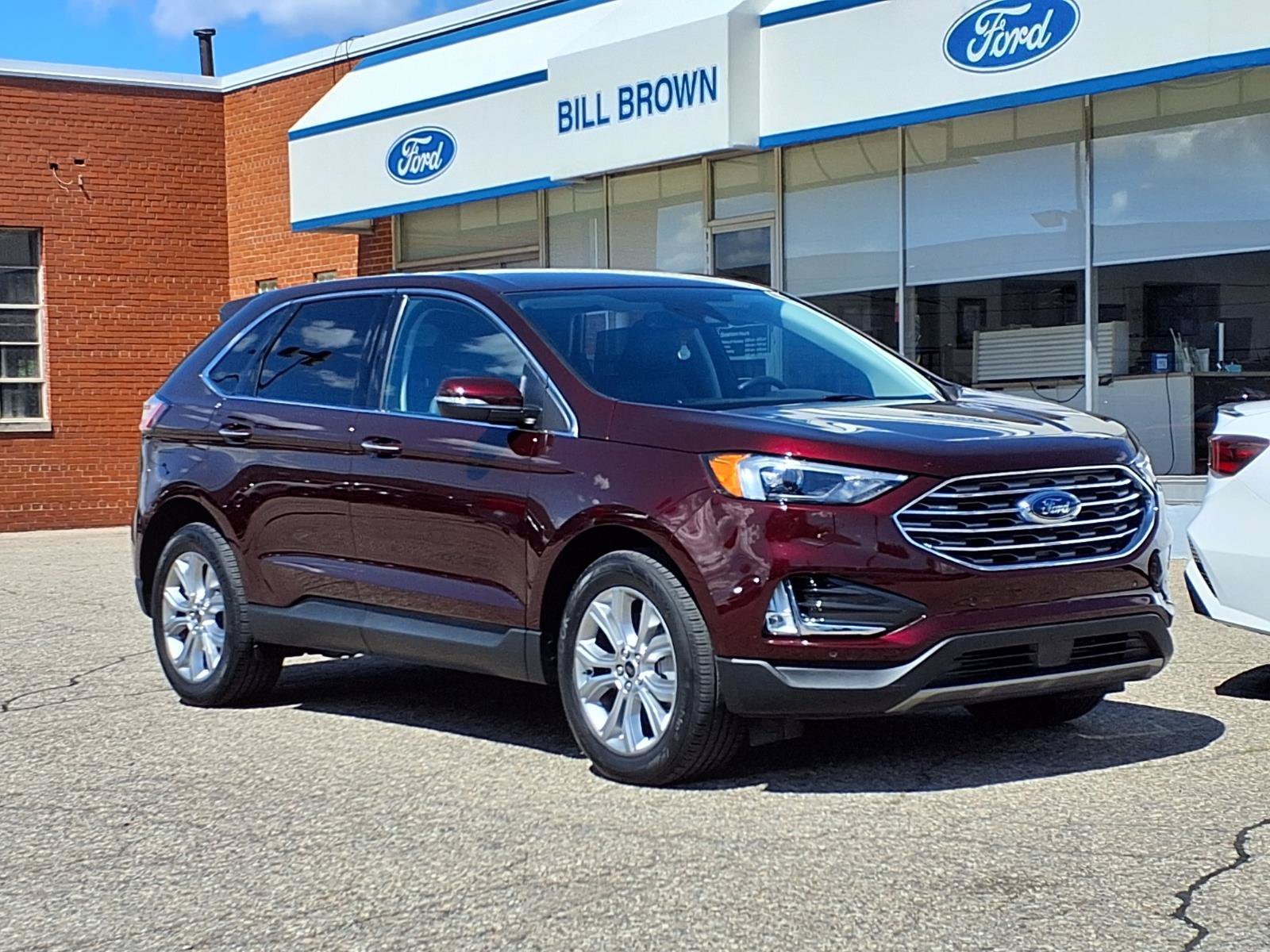 Certified Used 2024 Burgundy Velvet Metallic Tinted Clearcoat Ford Titanium image 1