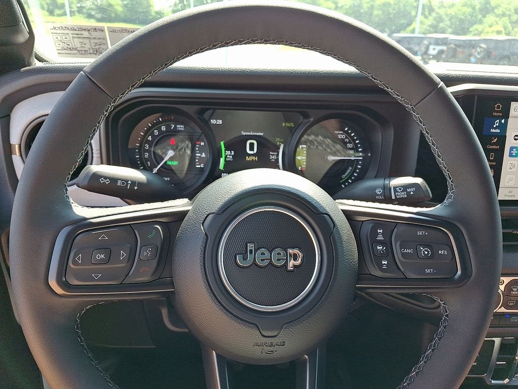 New 2025 Bright White Clearcoat Jeep Sport S 4xe image 14