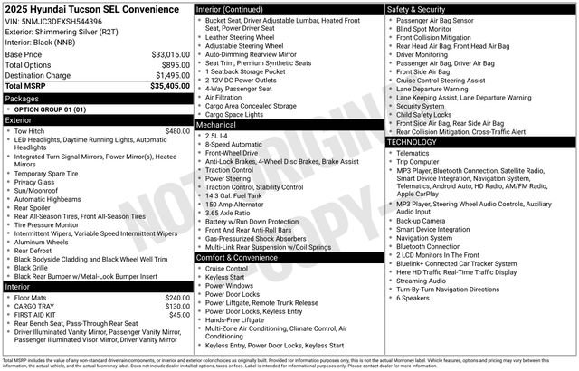 Used 2025 Silver Hyundai SEL Convenience image 23