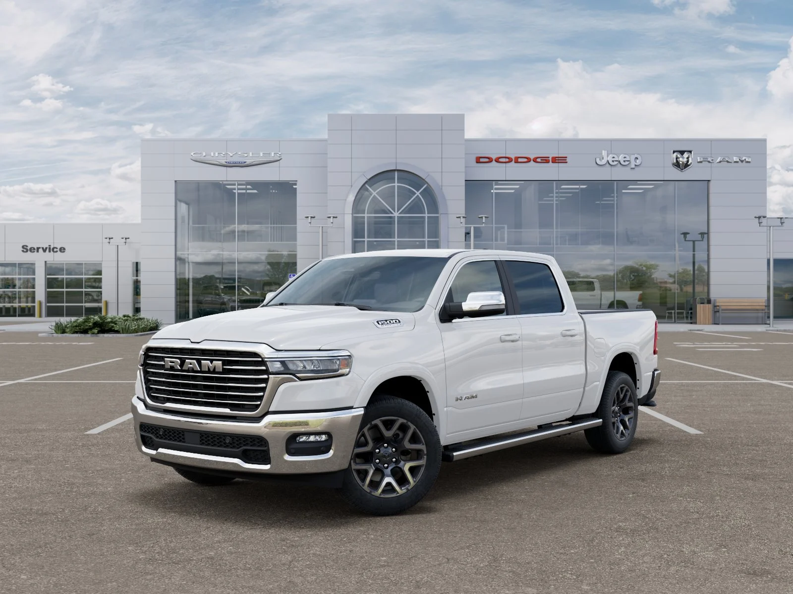 New 2027 Bright White Clear-Coat Exterior Paint RAM Laramie image 1