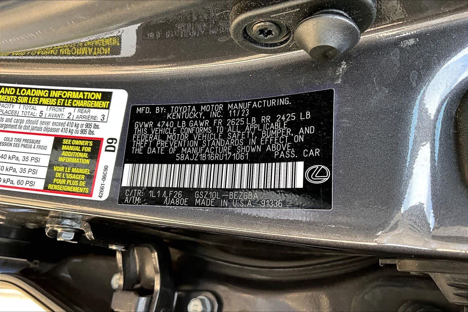Used 2024 Cloudburst Gray Lexus F SPORT Handling image 37
