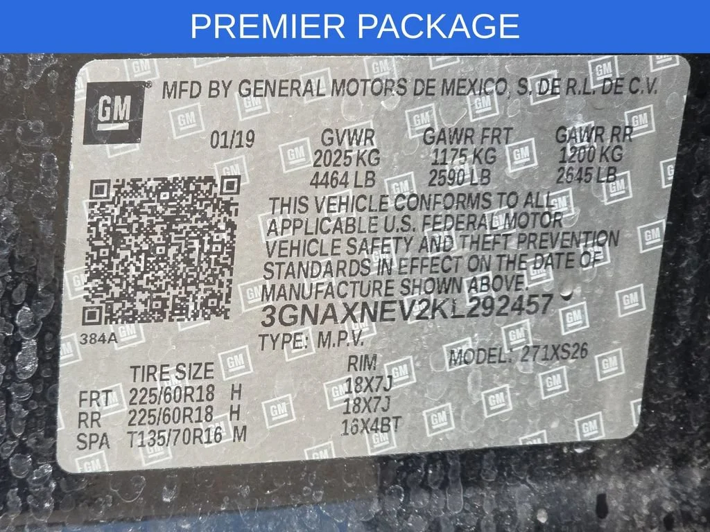 Certified Used 2019 MOSAIC BLACK METALLIC Chevrolet Premier image 35