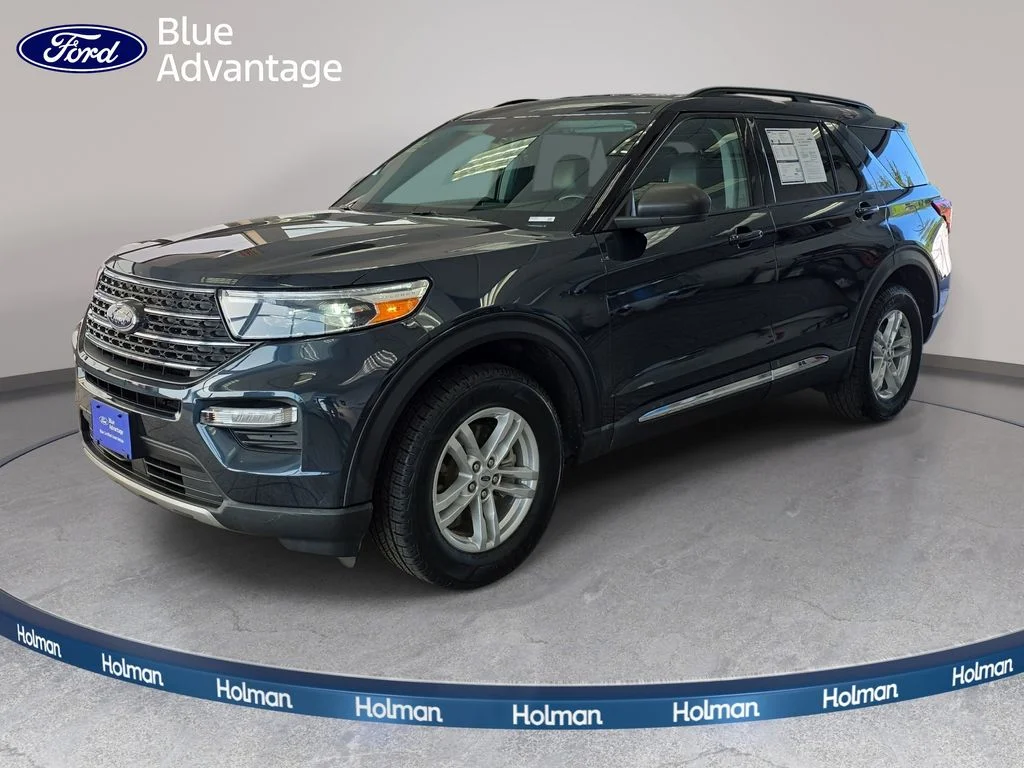 Certified Used 2023 Stone Blue Metallic Ford XLT image 1