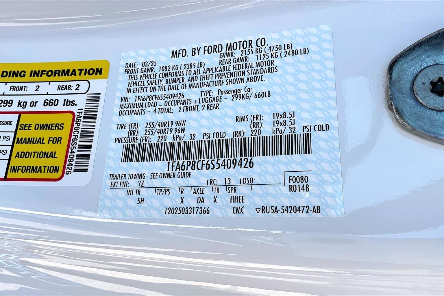 Certified Used 2025 Oxford White Ford GT Premium image 34