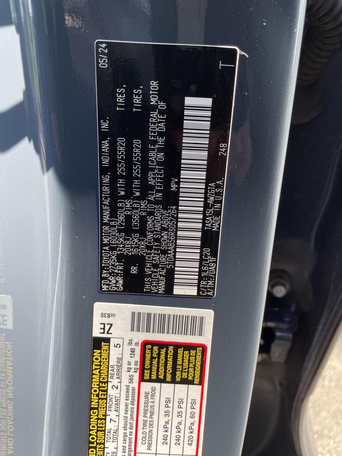 Used 2024 Storm Cloud Toyota Limited image 32