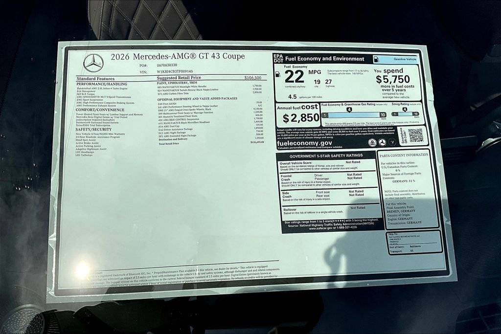 New 2026 MANUFAKTUR Moonlight White Metallic Mercedes-Benz Base image 28