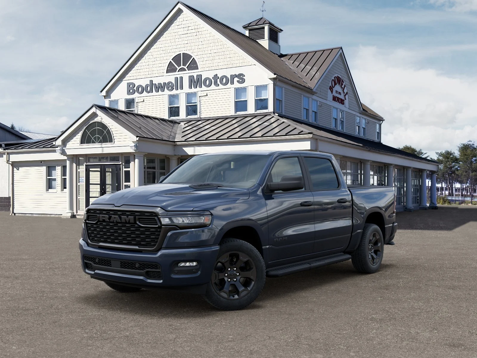 New 2026 Forged Blue Metallic Exterior Paint RAM Express Crew Cab 4x4 5