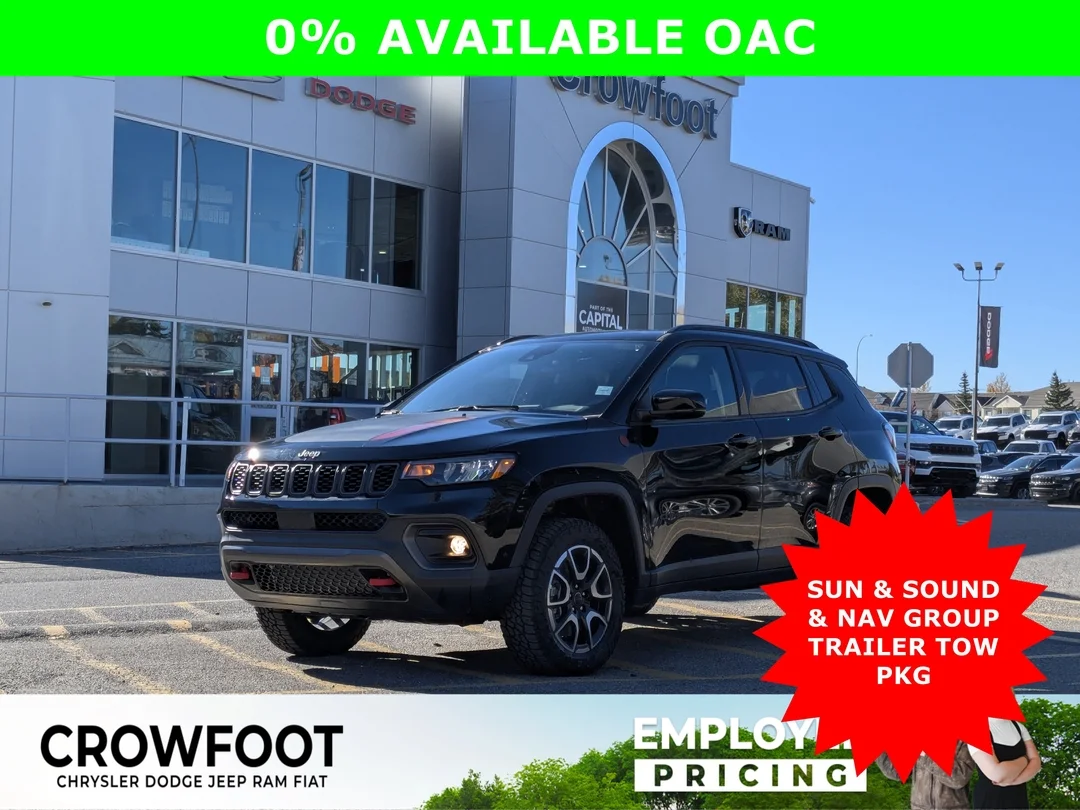 New 2026 Black Jeep Trailhawk - - 4x4 - Trailer Tow Group - Pano Sunroof - Alpine Audio - Trail Rated & More! image 1
