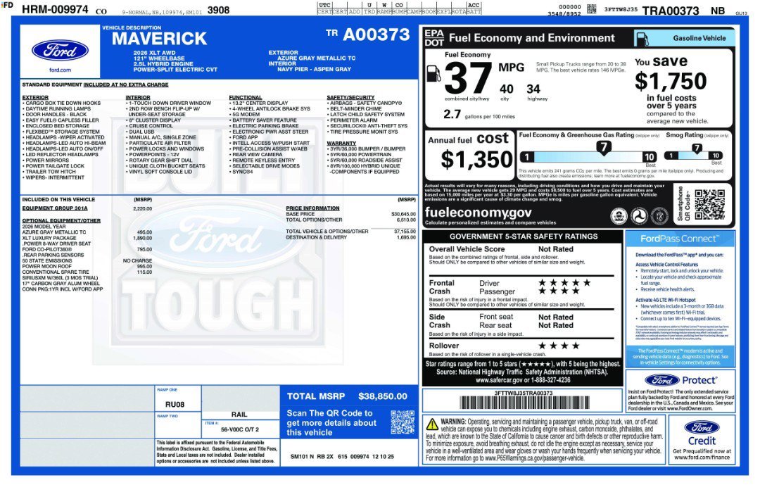 New 2026 Azure Gray Metallic Tri-Coat Ford XLT image 11