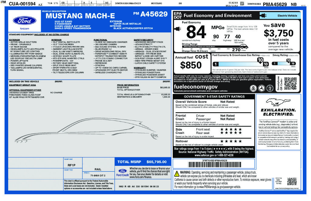 Certified Used 2023 Blue Ford GT image 3