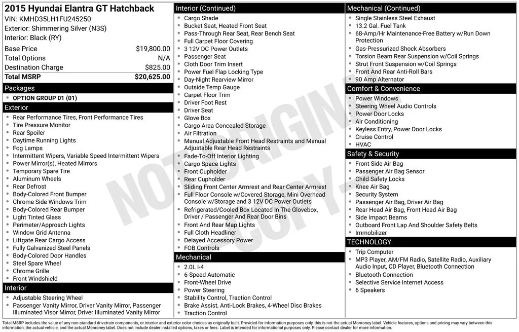 Used 2015 Shimmering Silver Hyundai Base image 3