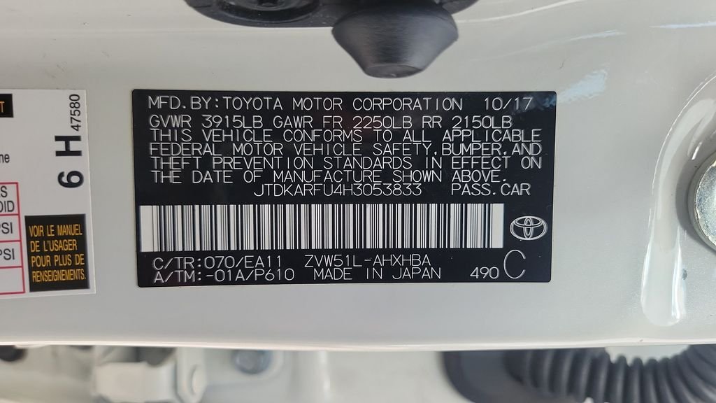 Certified Used 2017 White Toyota Four Touring image 22