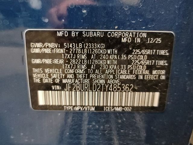 Certified Used 2026 Blue Subaru Wilderness image 32