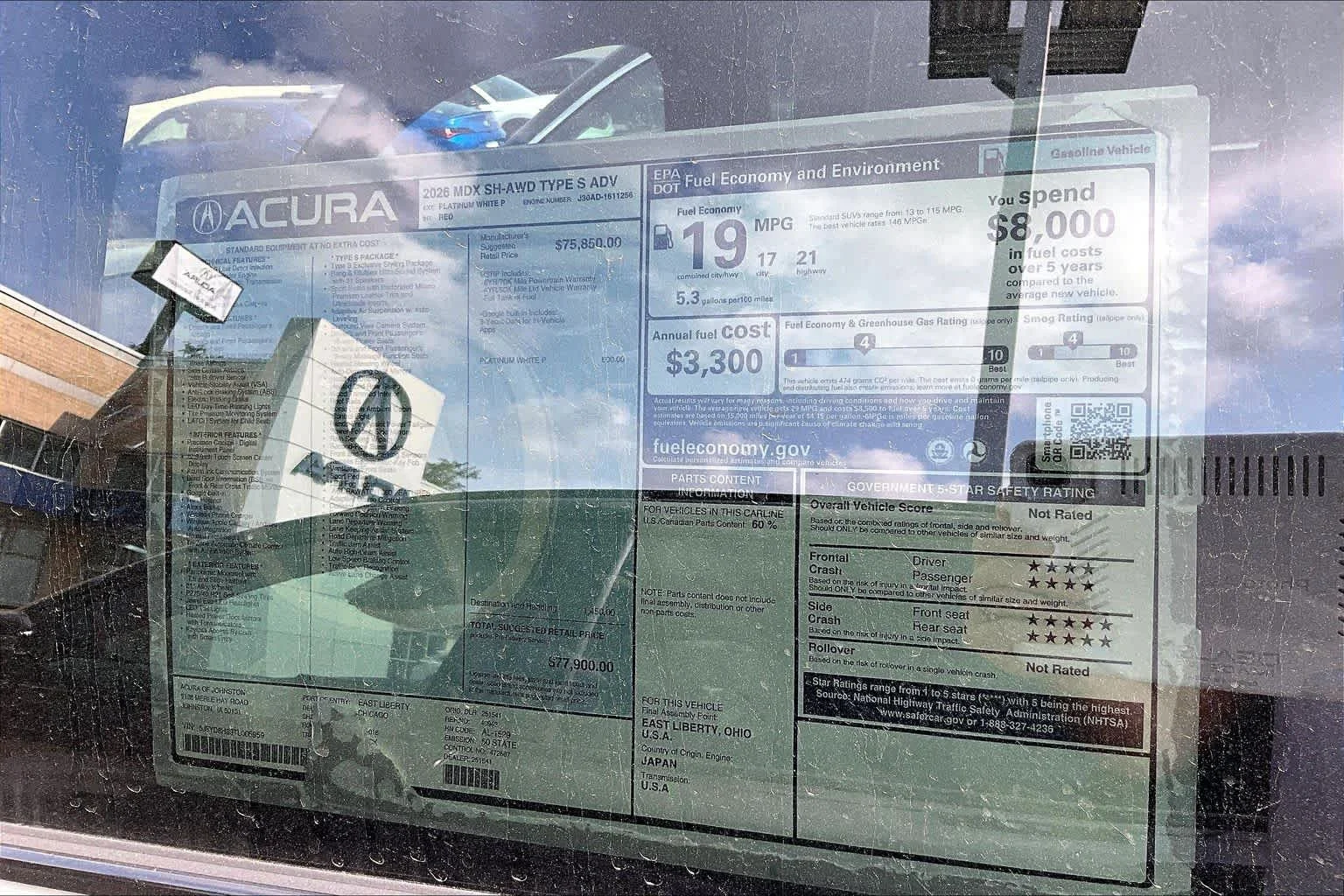 New 2026 Platinum White Pearl Acura Type S w/Advance Package image 22