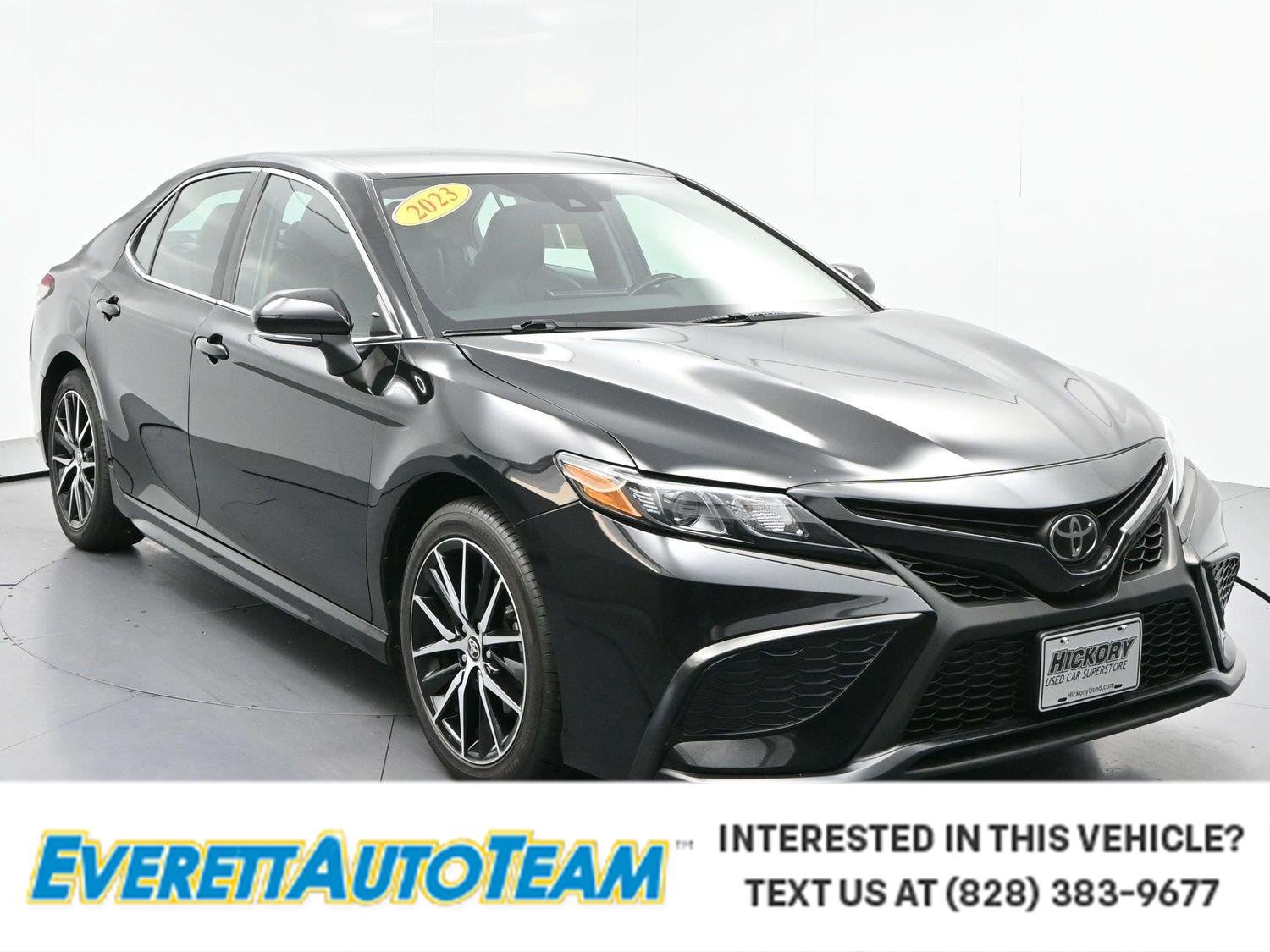 Used 2023 Midnight Black Metallic Toyota SE image 1