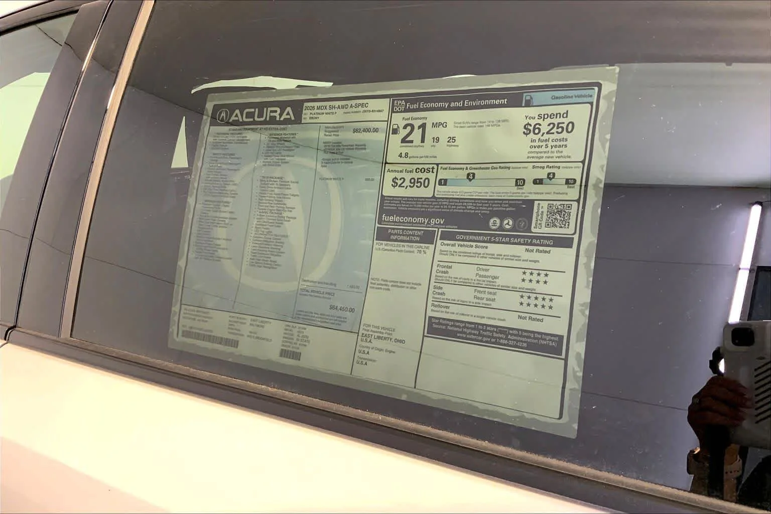 New 2026 Platinum White Pearl Acura With A-Spec Package image 19
