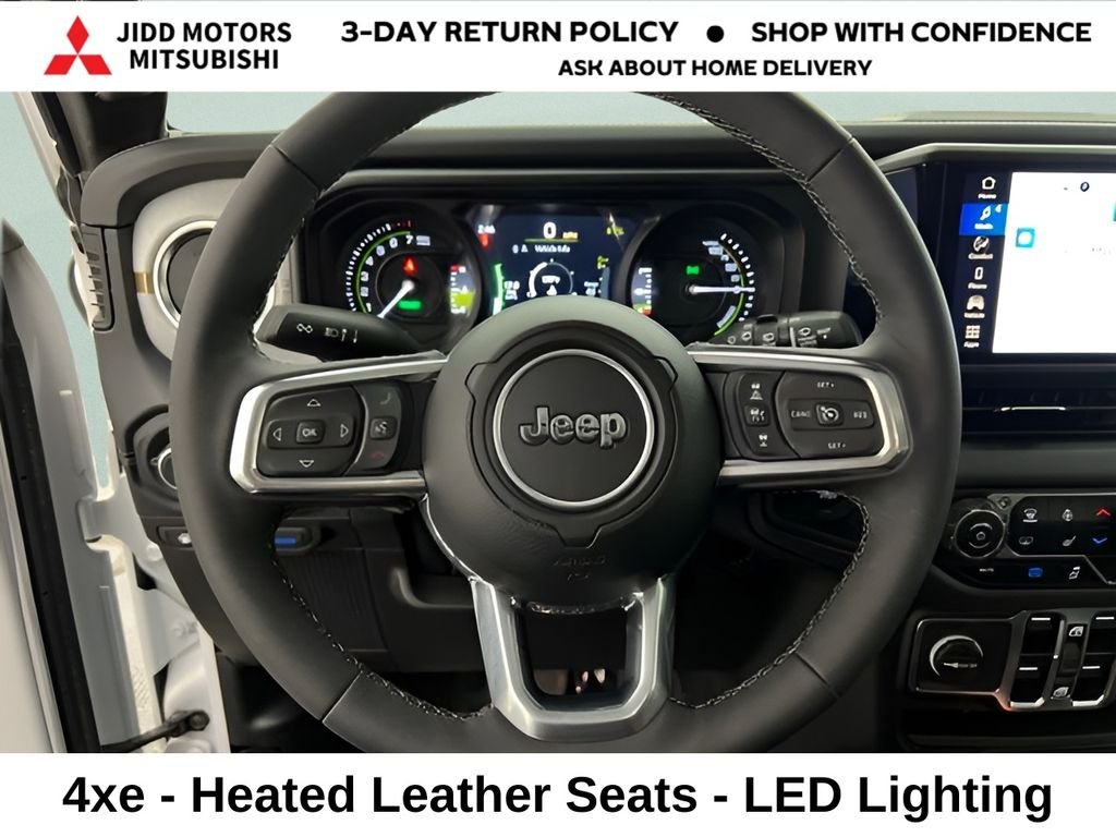 Used 2025 Bright White Clearcoat Jeep Sahara 4xe image 18