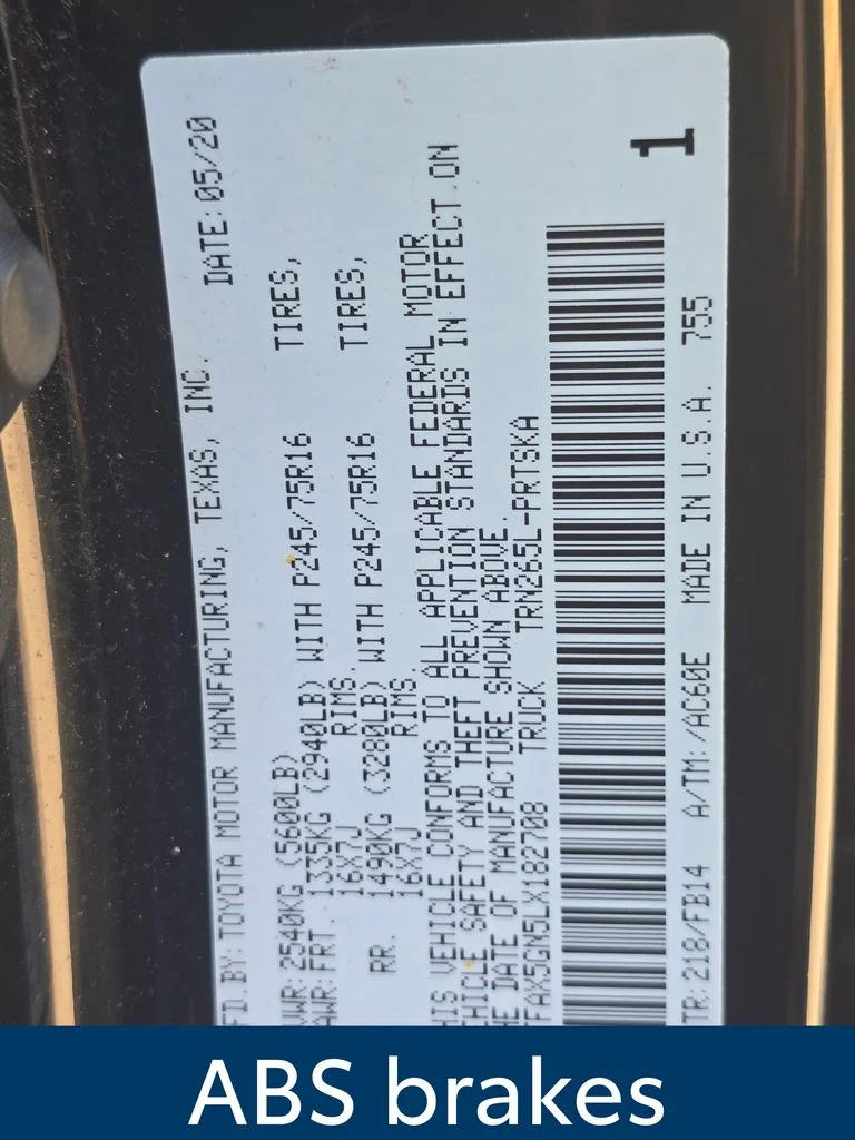 Certified Used 2020 Black Toyota SR image 9